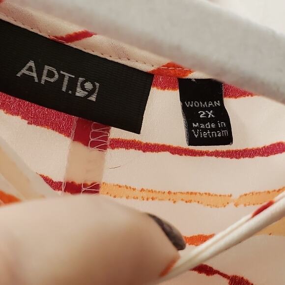 BUNDLE STRIPED and floral shirts plus‎ size 2X - Picture 4 of 9